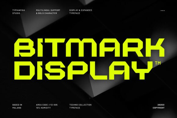 Bitmark: A Futuristic Display Font for Bold Tech Branding
