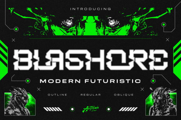 Blashore: Commanding Attention with Futuristic Typography