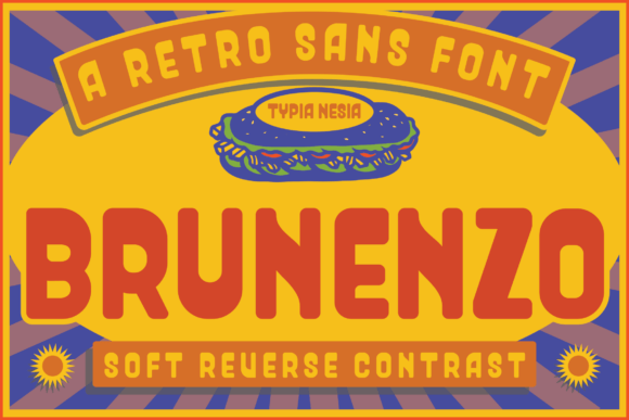 Brunenzo: Bold Retro Charm for Modern Design