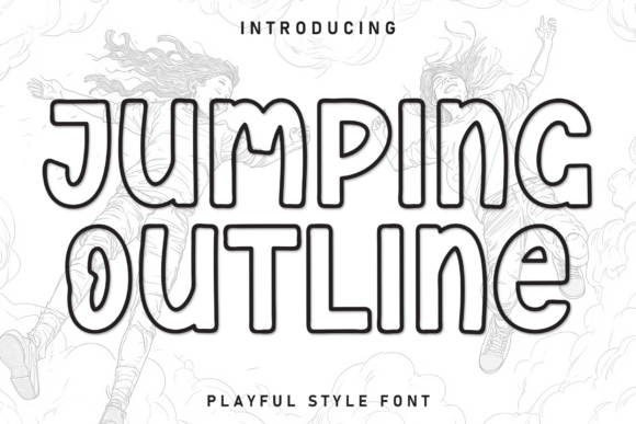Jumping Outline: A Font That Captures Pure Joy