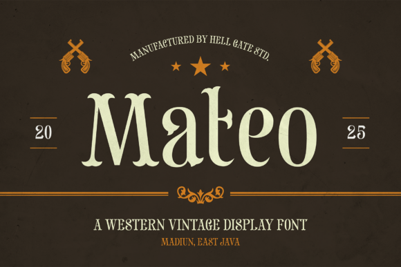 Mateo Western Display Font: Vintage Charm Meets Bold Design