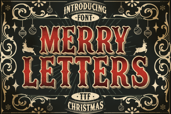 Merry Letters: A Vintage Font for Modern Holiday Projects