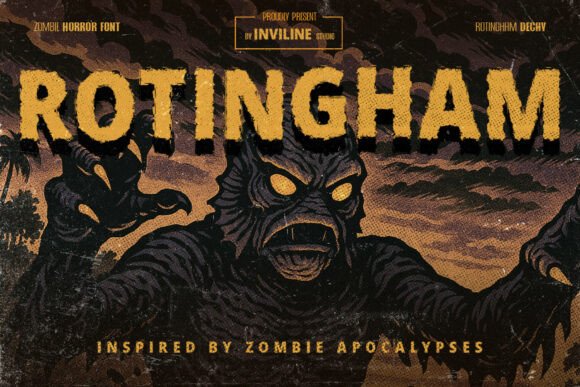 Rotingham Font: Unleash Undead Chaos in Your Designs